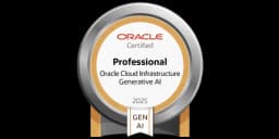 Oracle Cloud Infrastructure 2025 Certified Generative AI Professional badge